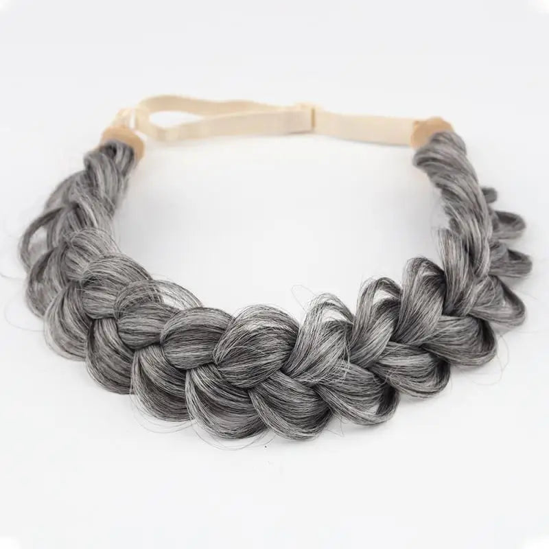 1 Pcs Synthetic Premium Adjustable Handmade Wig Braided Elastic Band Hair Fashion Braiding Hair Headband Headwear For Women