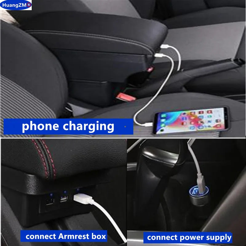 For Fiat 500 Armrest Box For FIAT 500 Car Armrest 2000-2011 Auto Storage Box Dedicated Retrofit Parts Interior Car Accessories