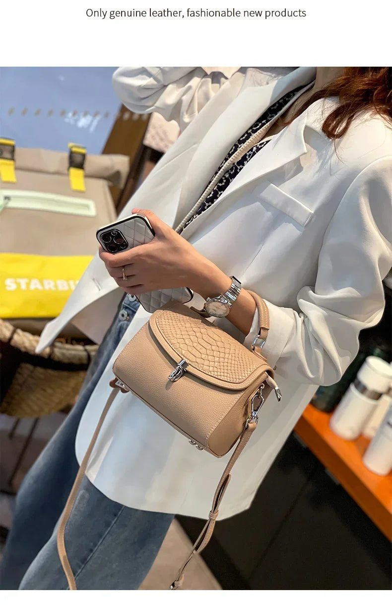 women's mini handbag Ladies' luxury crossbody bag fashionable crocodile pattern design women's genuine leather crossbody bag