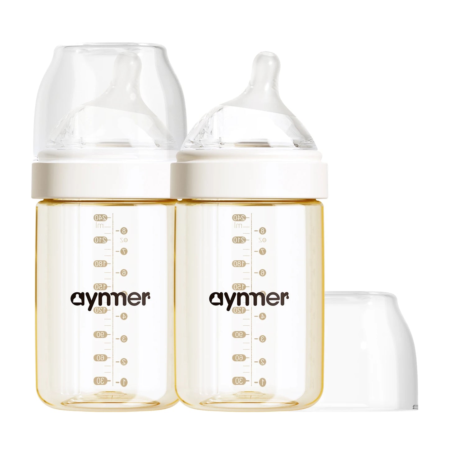 2Pcs Baby Safety PPSU Materials Bottle Newborn Baby Anti Choking Bottles 0-1Y Baby Silicone Nipple Bottle For Newborn Feeding