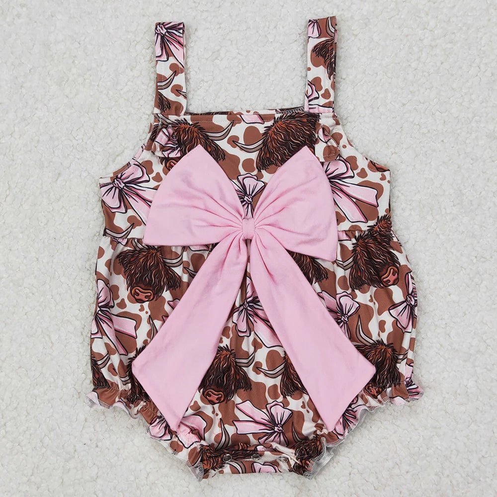 New Fashion Baby Girls Rompers Pink Checkered Flowers Short Sleeve Rompers Boutique Toddler Girls Bubbles Summer Baby Onesie Hot