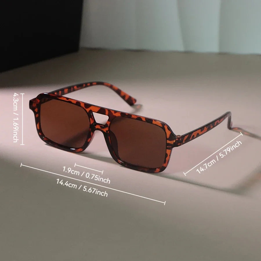Classic Rectangle Sunglasses Women Men Fashion Vintage Sun Glasses Female Male Designer Casual Travel Shades Oculos De Sol