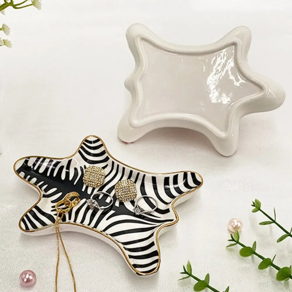 Miscellaneous Organizer Ceramic Jewelry Tray Creative Simple Bathroom Storage Tray Multi-Function Portable Storage Plate Food