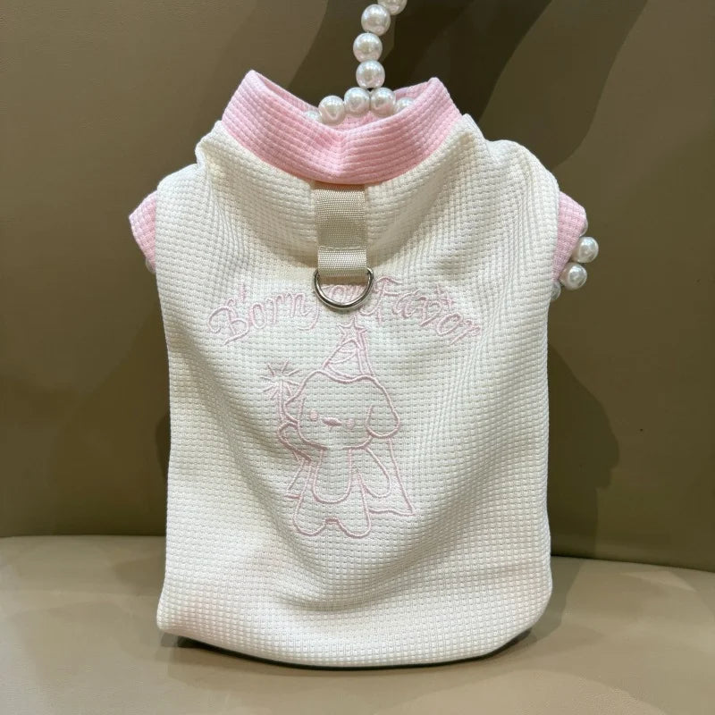 Fashion Flower Puppy Clothes Warm Small Dogs Coat Jacket Autumn Winter Pet Dog Clothes Plush Dog Vest Pet Appeal