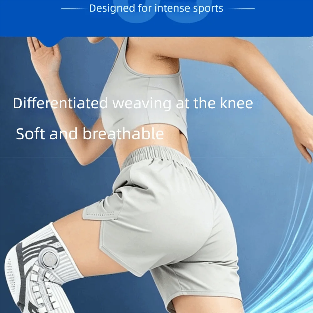 Professional Adjustable Knob knee pads Non-Slip Thin Sports Knee Brace Breathable Elastic Knee Brace Support Basketball