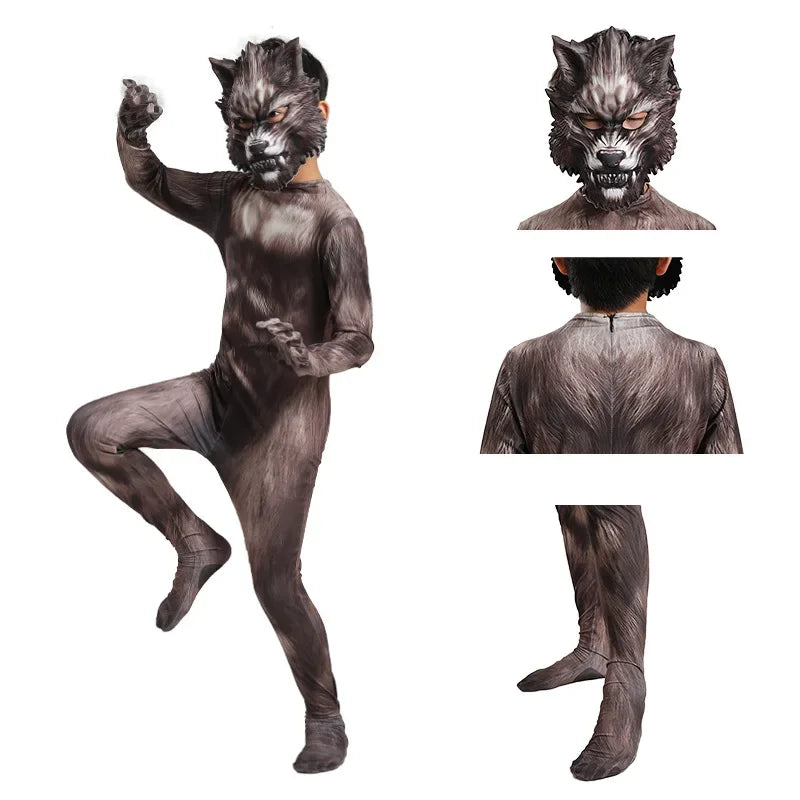 Halloween Costumes for Kids Siren Head Cosplay Bodysuit Boys Girls Anime Black Cat Character Fancy Dress Carnival Party Clothing