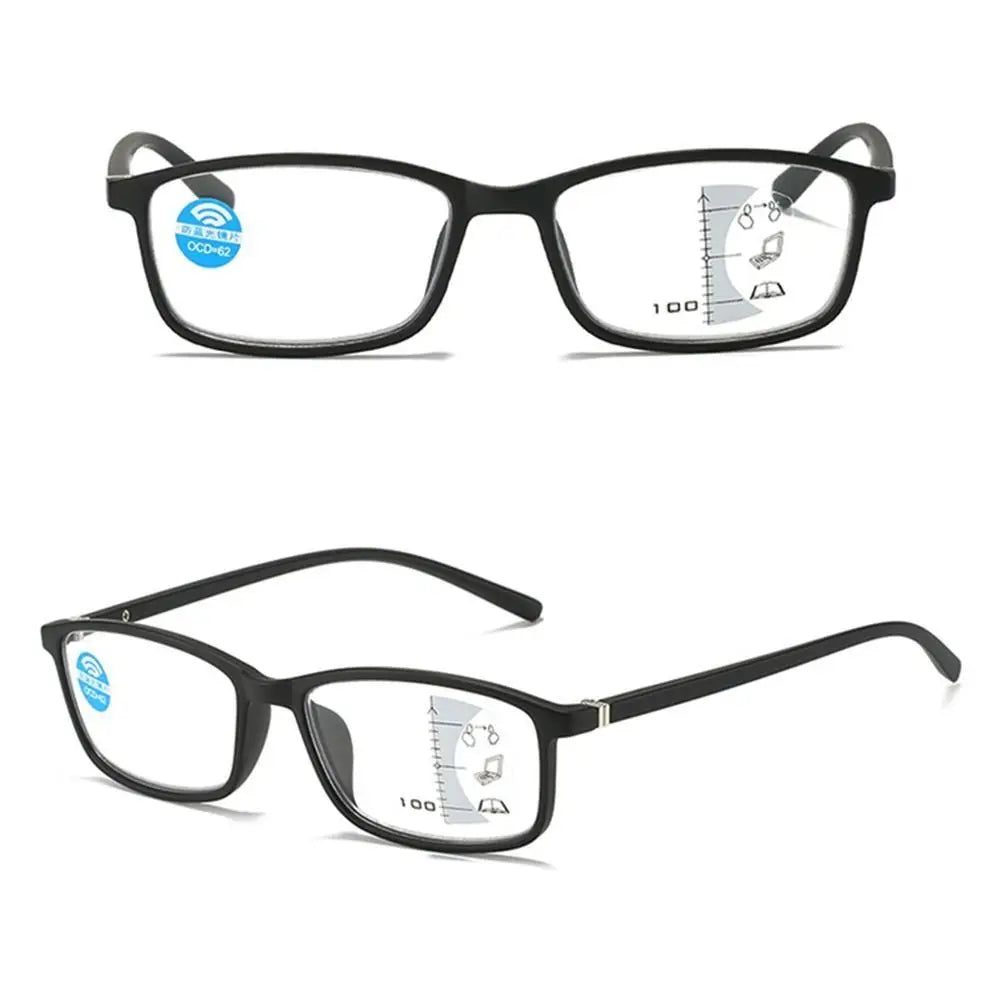 Retro Progressive Multi-Focus Reading Glasses For Men Women Anti-blue Light Near Far Presbyopia Eyeglasses