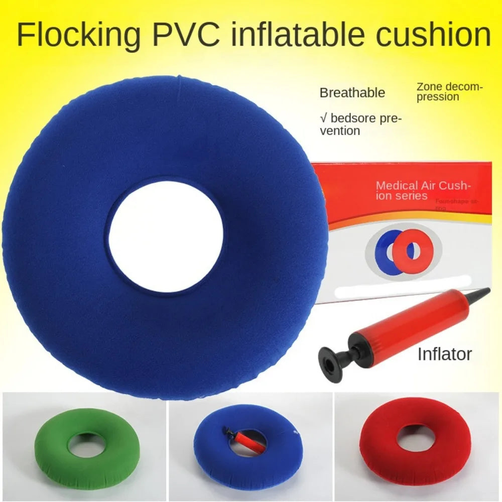 Postpartum Cushion Inflatable Piles Ring Cushion Donut Pillow Vinyl Rubber Seat Medical Hemorrhoid Pad Ring Cushion