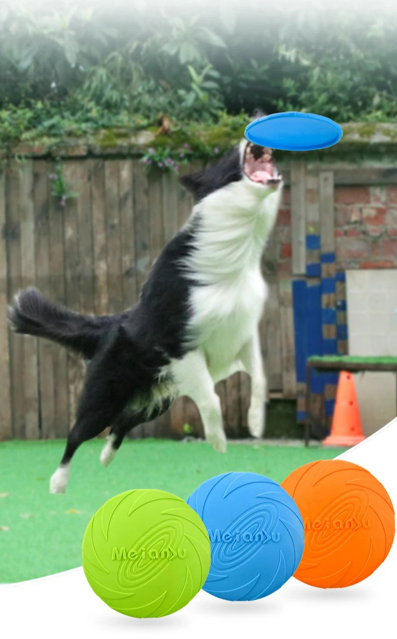 Dog Flying Saucer Interactive Funny Pet Cat Toy Dog Game Flying Discs Resistant Chew Puppy Training  Pet Dog Supplies