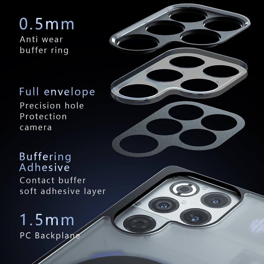 Translucent Matte Phone Case For RedMagic 11 Pro Anti-knock Shockproof Matte PC Back Cover For RedMagic 11 Pro