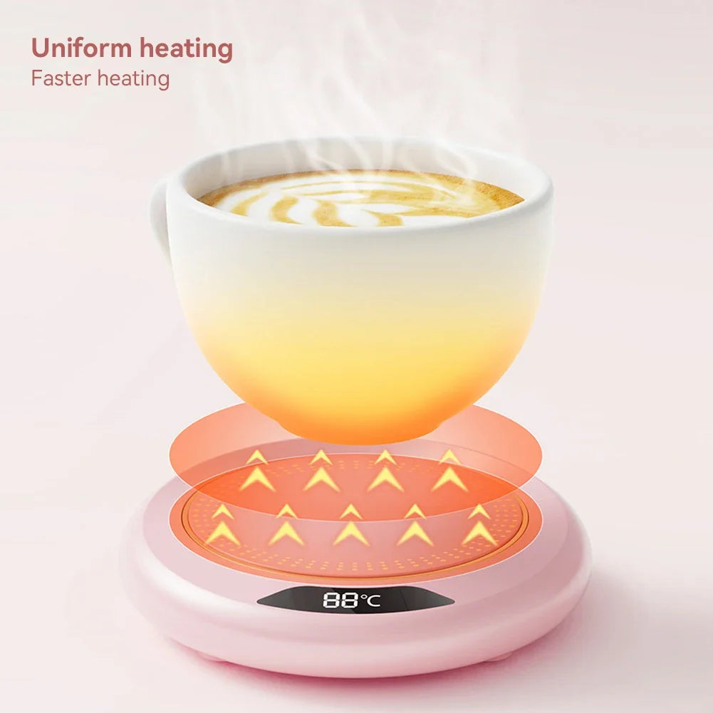 Coffee Mug Warmer 3 Temperature Setting Thermostat Coaster USB Plug Smart Coffee Cup Warmer for Heating Coffee Beverage Milk Tea