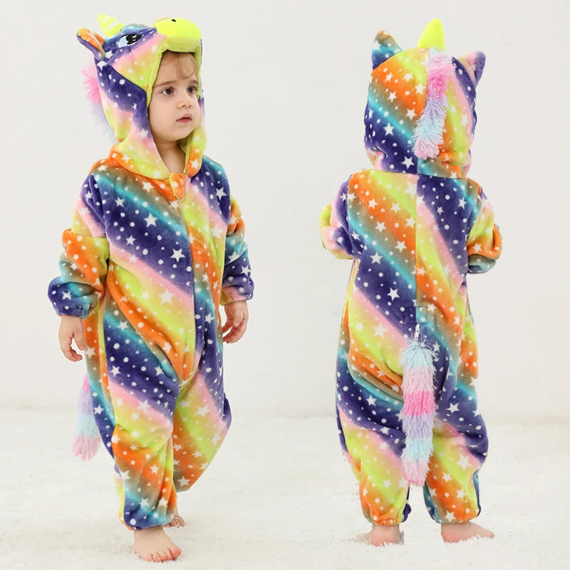 Newborn Baby Deer Animal Cartoon Romper Clothes Girls Pajamas Long Sleeve Hooded Onesies Infant Boys Costumes For Christmas