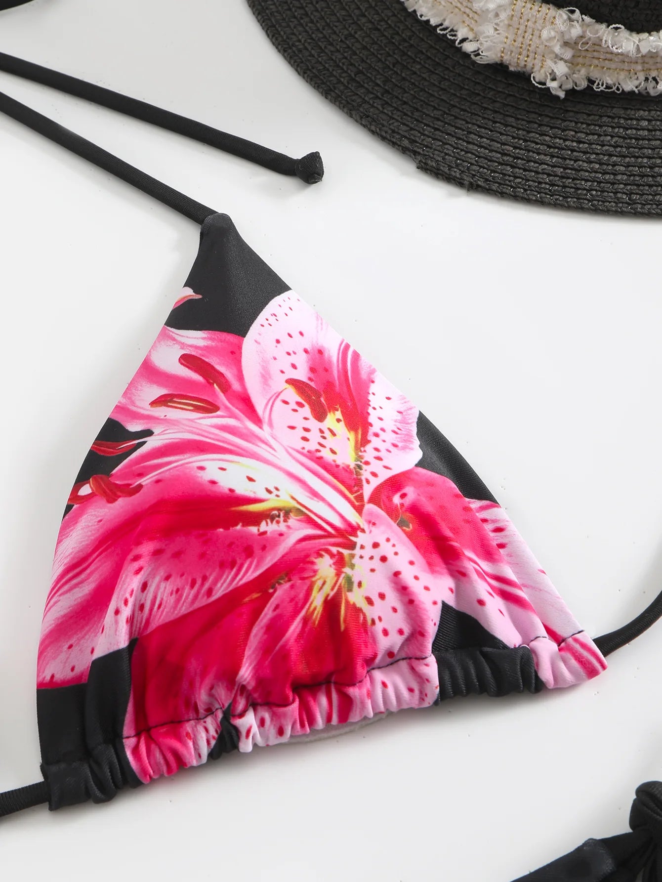 Sexy Bikini Retro Print Tropical Skirted Three-Piece Beachwear Strapless Strap-On Swimsuit Female Adult High Elasticity Backless