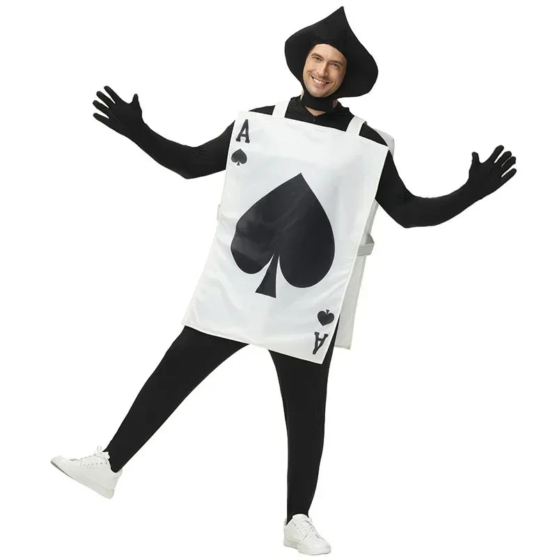 Halloween Playing Cards Heart Costume Adult Children Alice in Wonderland Stage Performance Costume Suit