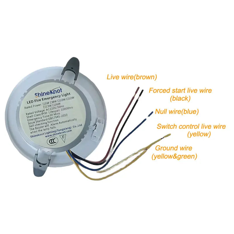 AC200-240V Emergency Lamp Home Power Outage Emergency Lights Recharging Downlight Human Sensor Control Round Indoor Led Lamp