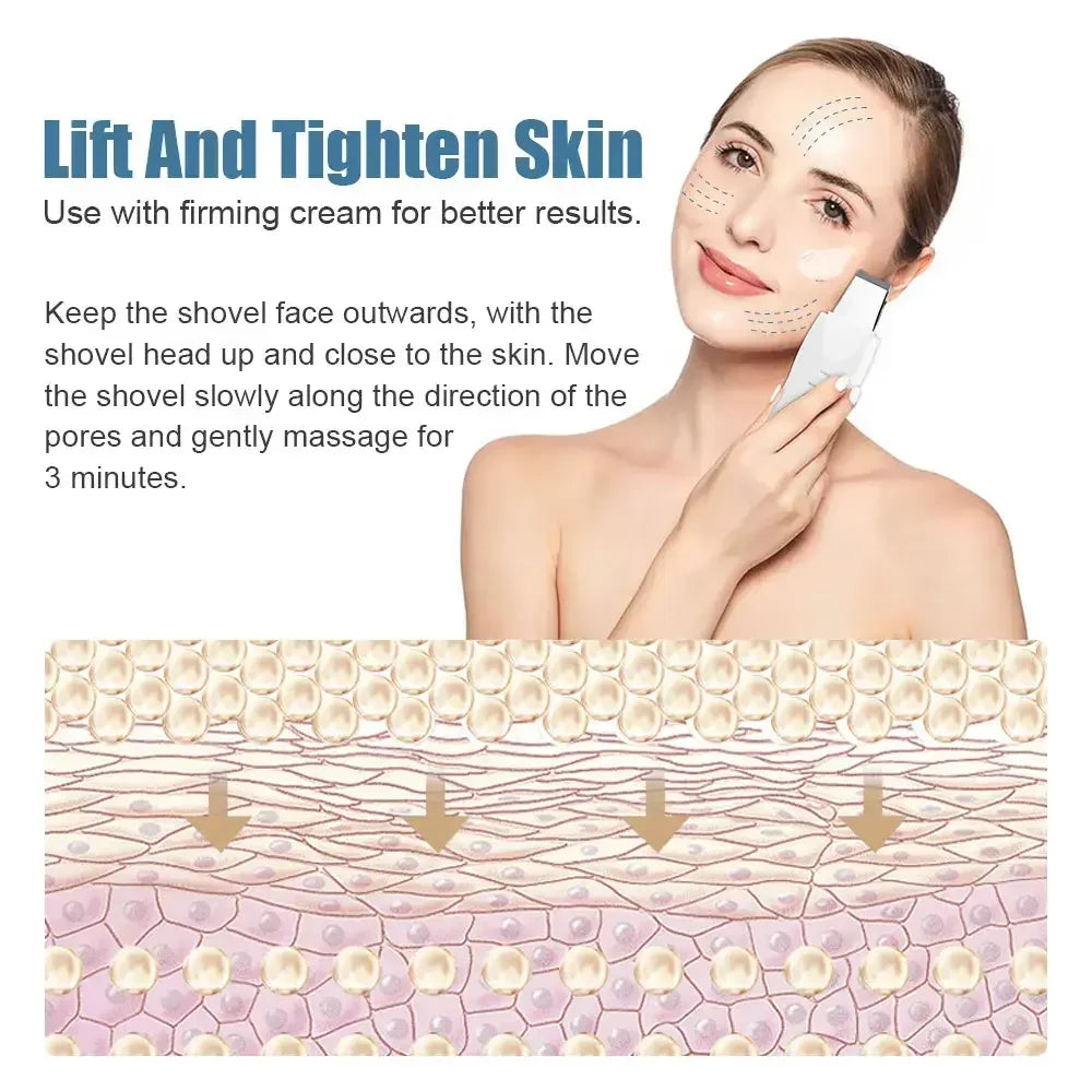 Portable Skin Scrubber Peeling Machine 90g Facial Peeling Device USB Rechargeable Blackhead Remover Travel Beauty Tool