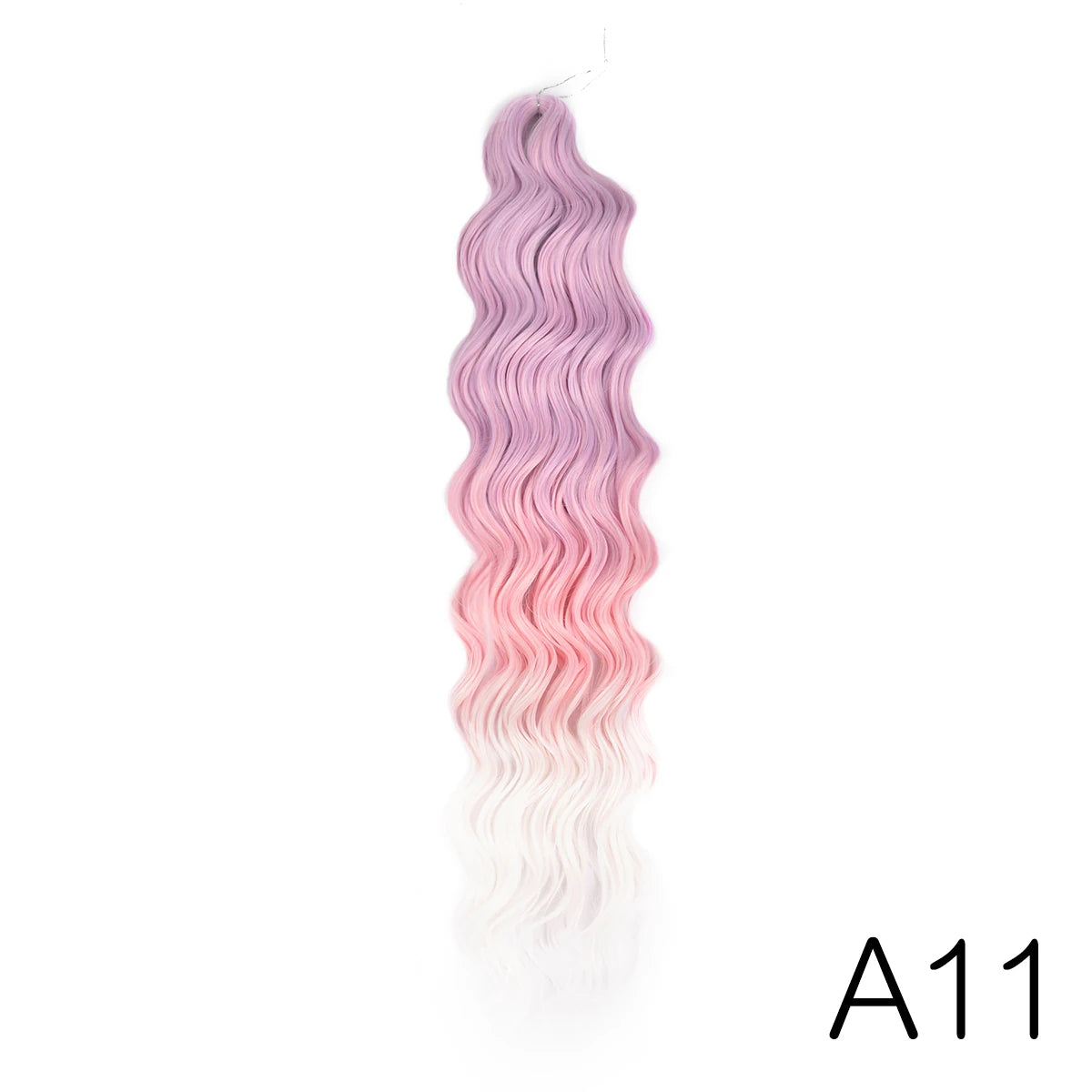 Anna Curl Synthetic Braiding Hair Loose Deep Wave 24 Inch Crochet Hair Extensions Water Wave Twist Pink Color Hair for Women