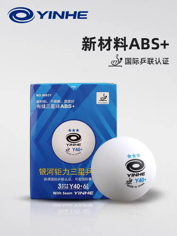 ITTF approved YINHE   Y40+ 3 Star ABS Seamed  PP Ball Table Tennis ball / ping pong ball 1 box 6pcs