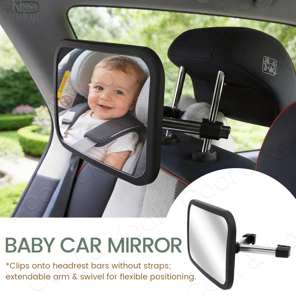 Adjustable Wide Car Rear Seat View Mirror Baby Seat Car Safety Mirror Monitor Headrest High Quality Car Interior Styling