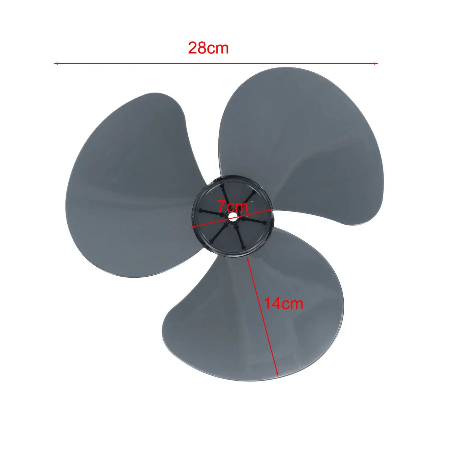 High Quality Fan Blade 3 Leaves Radius 14cm Standing Pedestal Floor Wall Table Fanner Transparent Black Transparent White