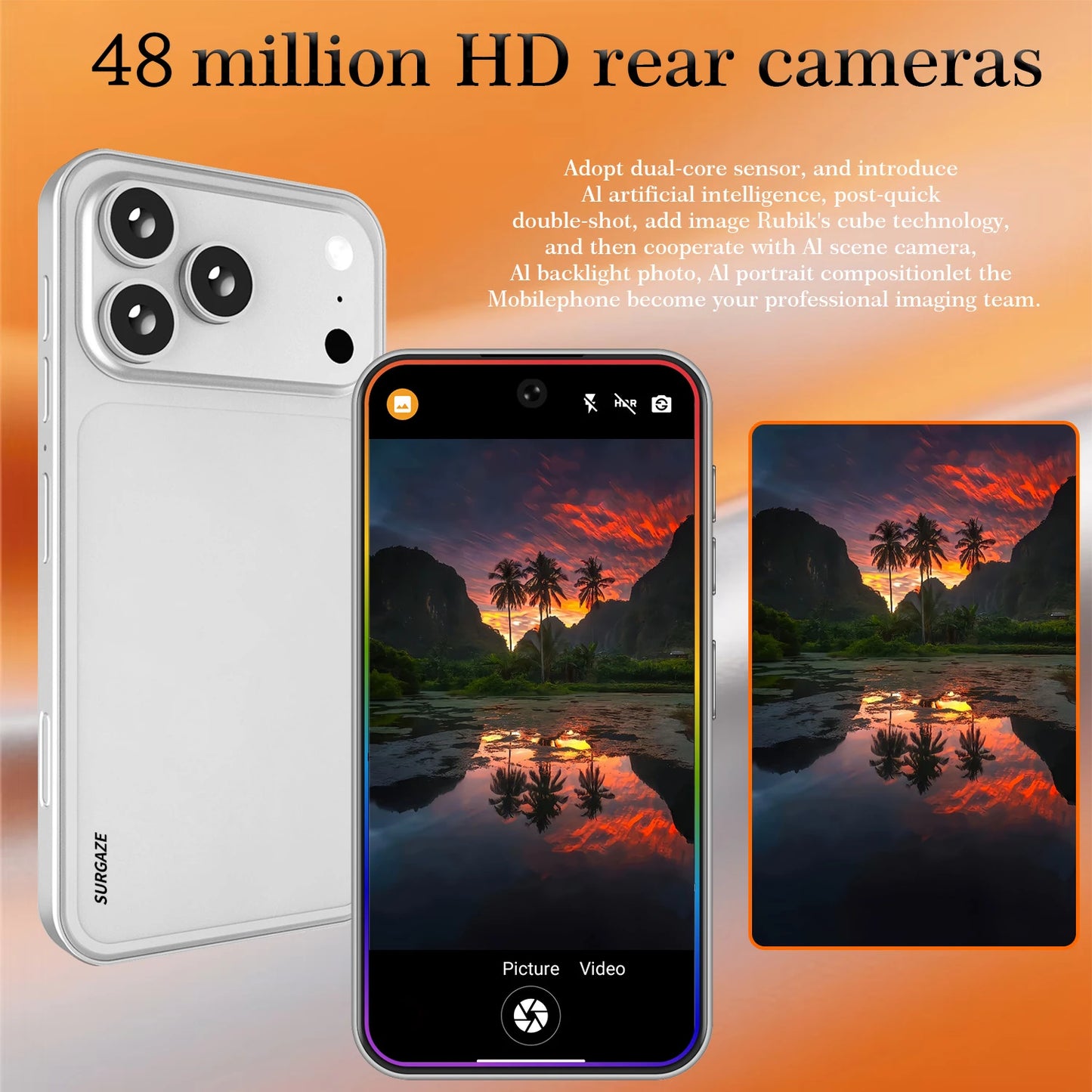 SURGAZE 2026 Global Version i17 Pro Max Smartphone 3200mAh Battery 5.3Inch Phone 5G Network Mobile Phone Arrival