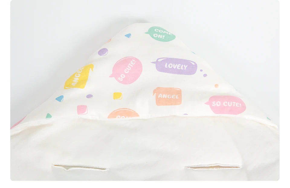 Baby Wrap Blanket For The Newborn With Windproof Hooded In A Infant Car Seat Autumn Warm Envelope For Discharge 0-6 Months