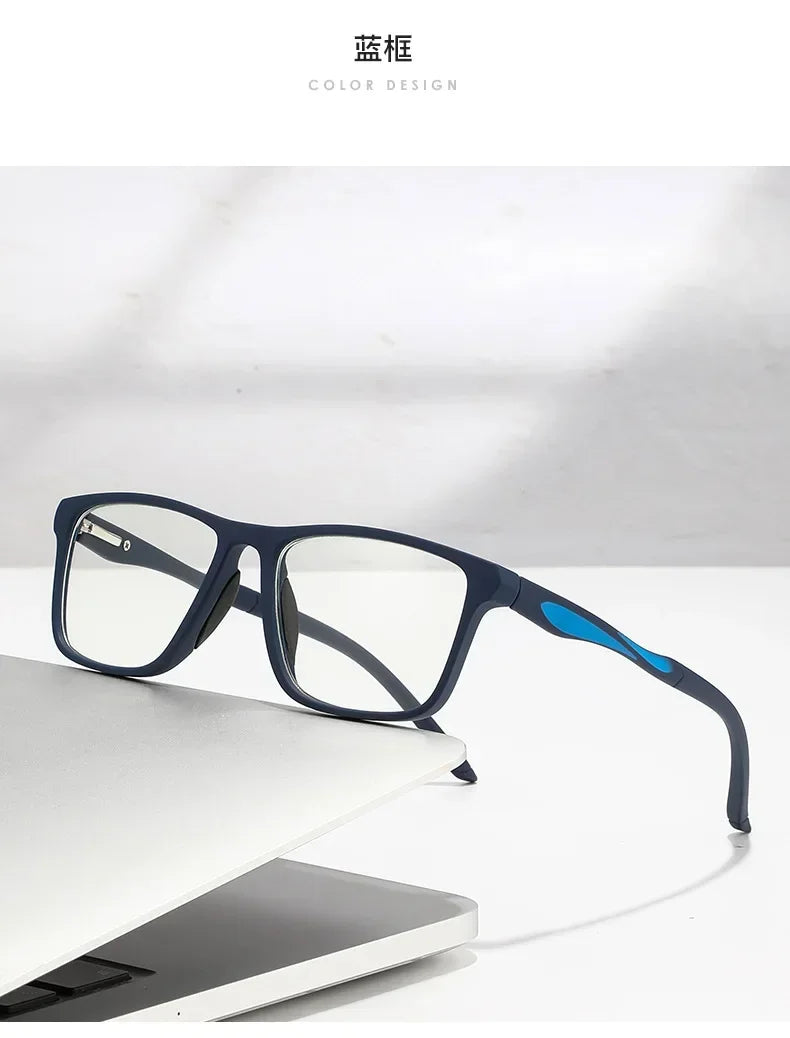 Dual Use Spring Leg Photosensitive Color Changing Multifocal Reading Glasses Anti Blue Light Lightweight Sports Reading Glasses