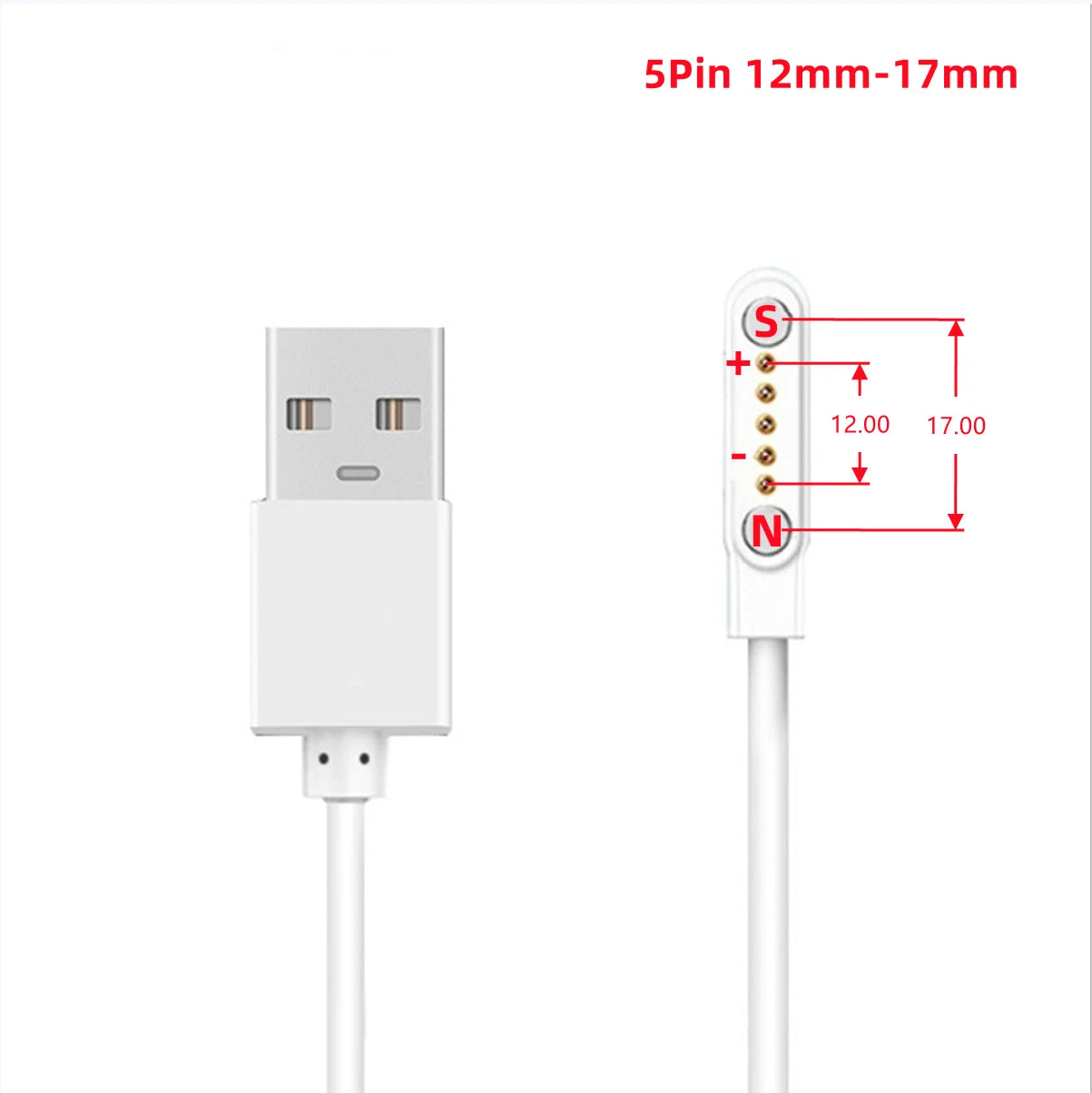 Smart Watch Magnetic USB Charger 2pin 4pin Charging Cable Line Cord Power Adapter Long Wire For Smartwatch Juicer Beauty Devices