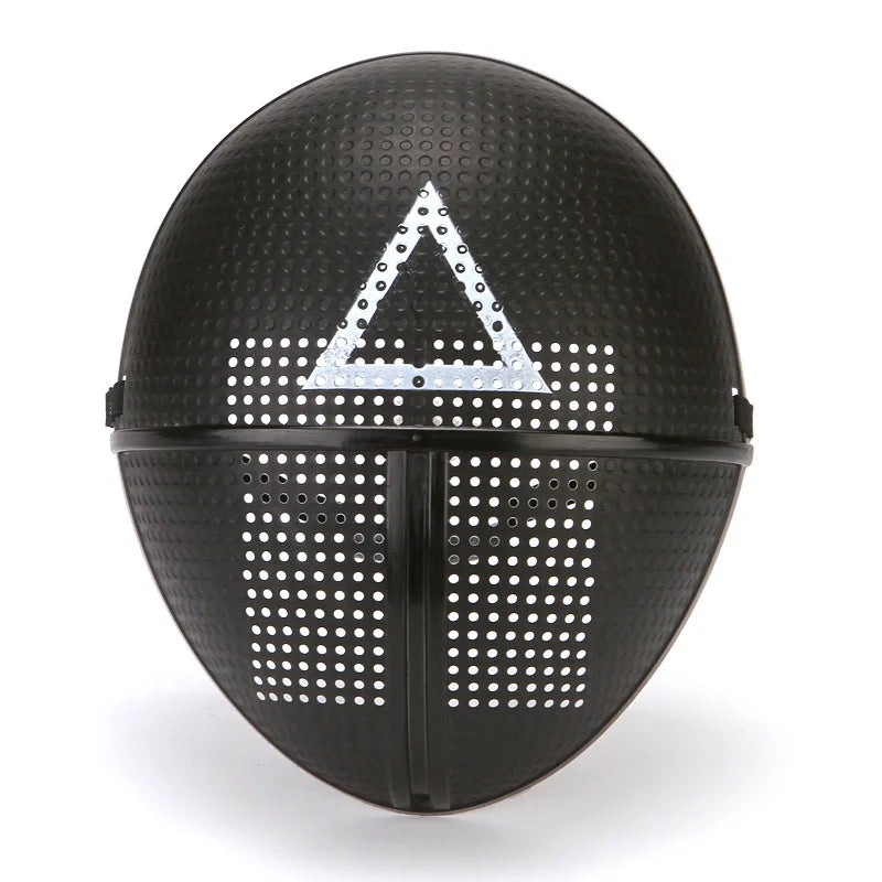 Halloween Cosplay Disguise Masks Triangle Circle Square Mask Black Full Face Mask Film Theme Costume Supplies