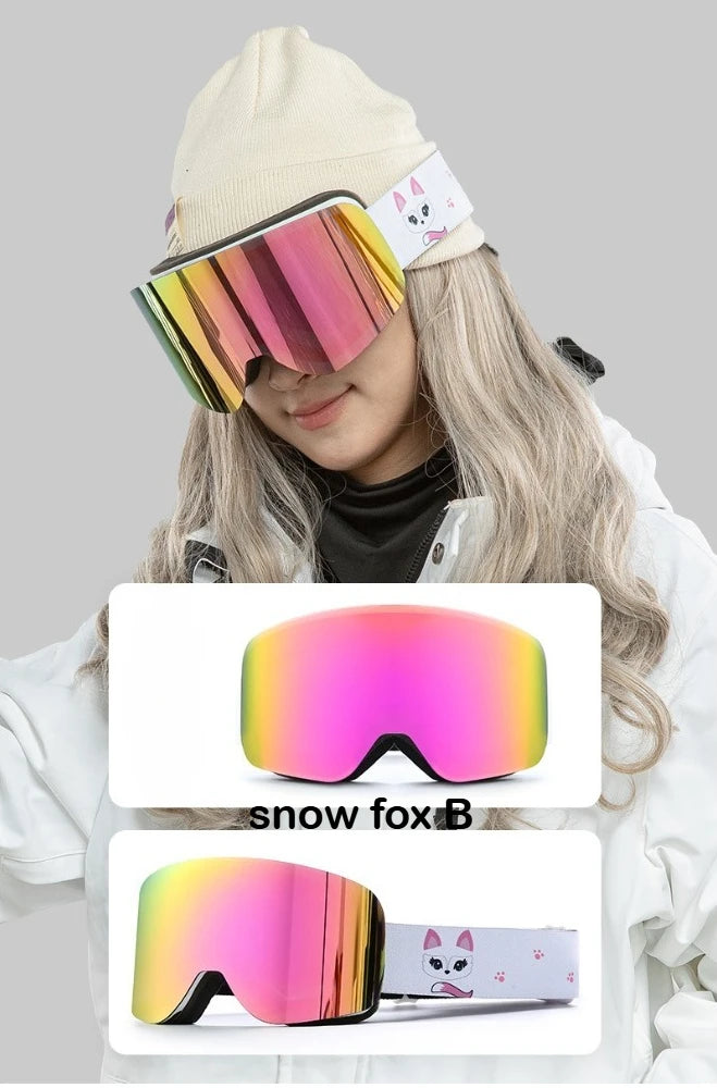 Double Layer UV400 Ski Goggles Anti-Fog Anti-UV UV400 REVO TPU Glasses Eyewear for Adult Skiing Outdoor Sports Snowboard Winter
