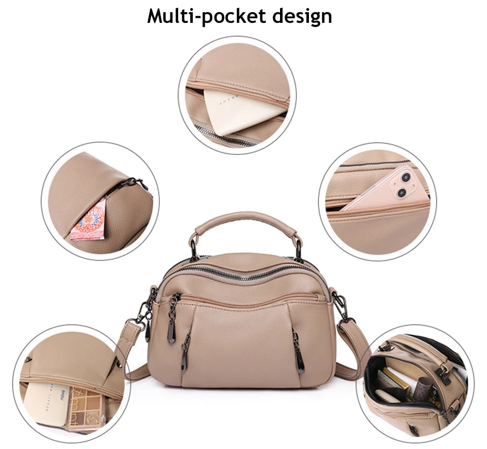 Luxury Women Handbags Designer Brand Leather Shoulder Bag Female Fashion Crossbody Bags for Women Clutch Purse Sac A Main
