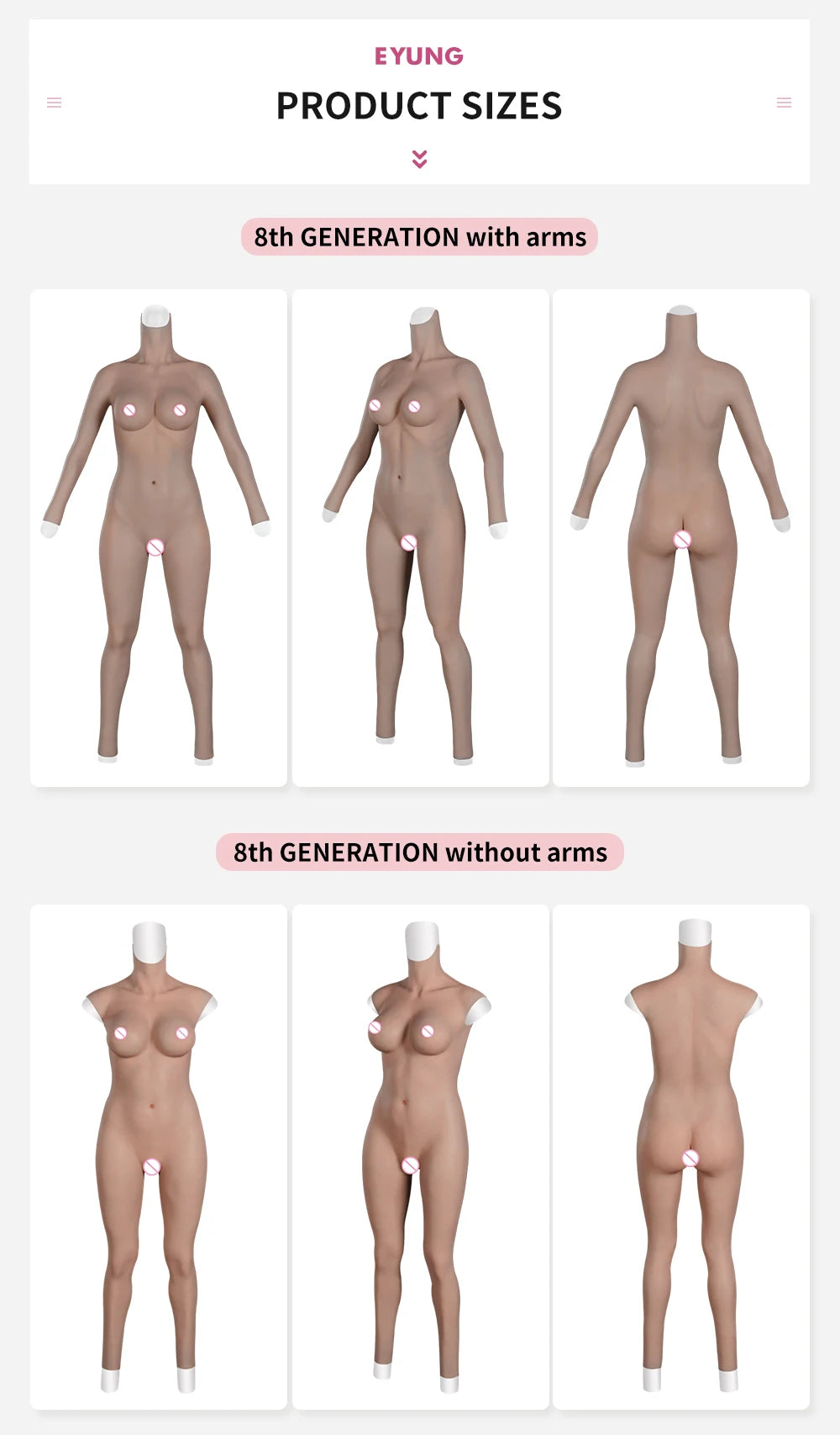 EYUNG Bodysuit Crossdressing Pussy Body Suit Cosplay Silicone Breasts Shemale Full Silicone Bodysuits Sissy Underwear Panties
