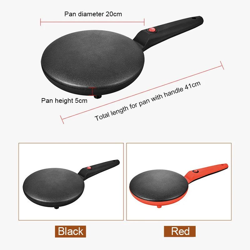 110V/220V Electric Crepe Maker Pie Baking Pan Non-stick Pancake Cooking Machine Chinese Spring Roll Pizza Griddle Cooker EU US