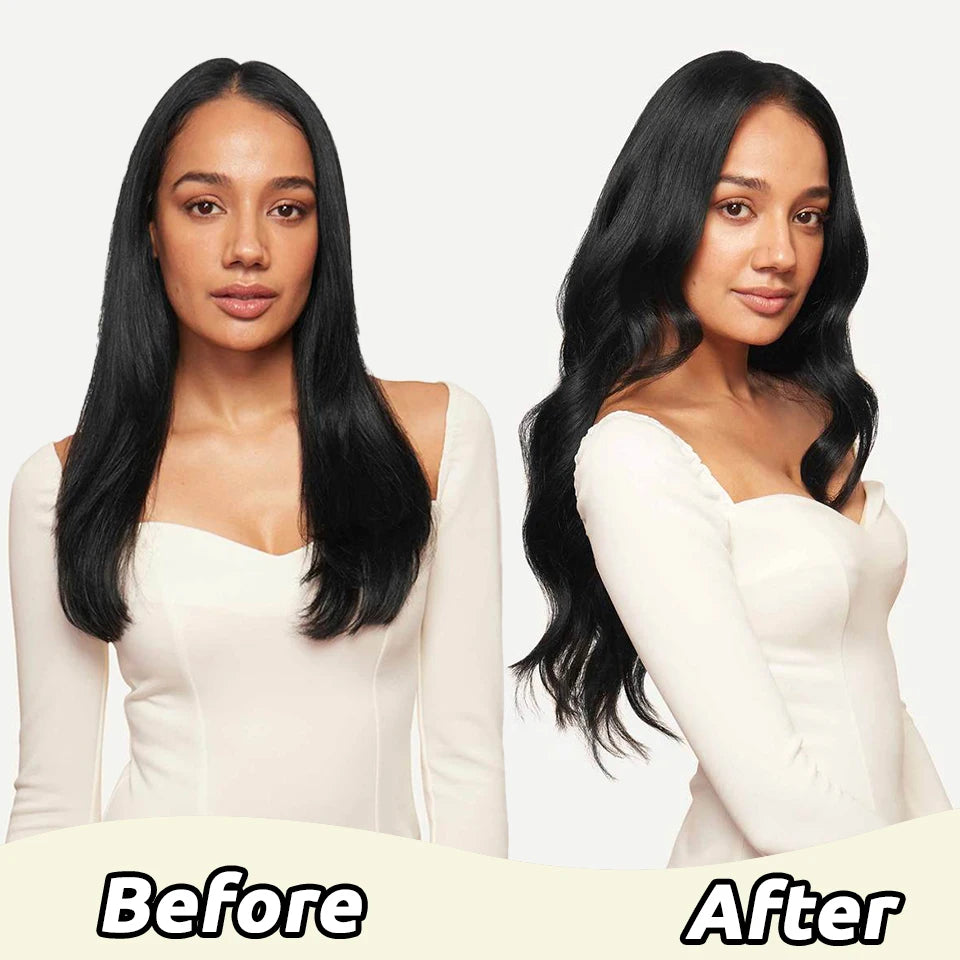 Synthetic 24Inch Hair Extensions OnePiece 5 Clips Long Straight Hairstyle Heat Resistant Fake Hairpiece For Women Natural Brow
