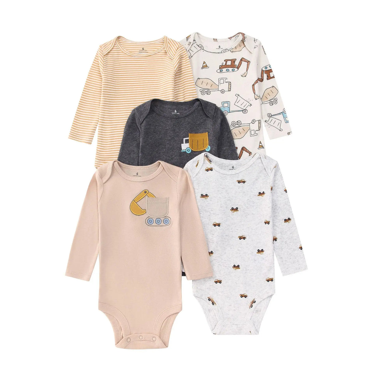 4/5 Pcs Baby Bodysuit Set for Newborns Cotton Romper Boys 0-24M Soft Long Sleeve Infant Daily Outfit Toddler Clothes