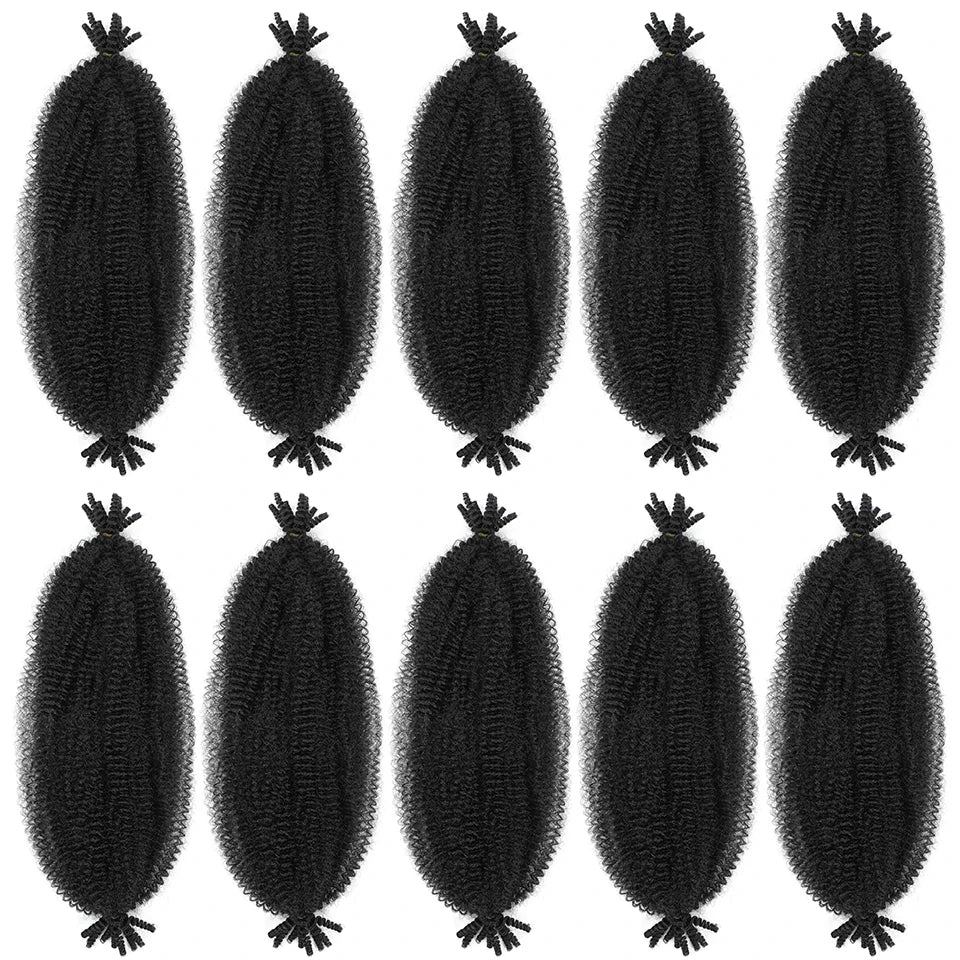 Marley Twist Braiding Hair Ginger Burgundy Ombre Brown Black Springy Afro Twist Hair PreFluffed Spring Twist Kinky Braiding Hair