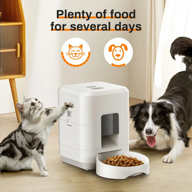 2L Wireless Automatic Pet Feeder Smart Cat and Dog Food Dispenser App Controlled Slow and Quantitative Feeding Cat Accessories