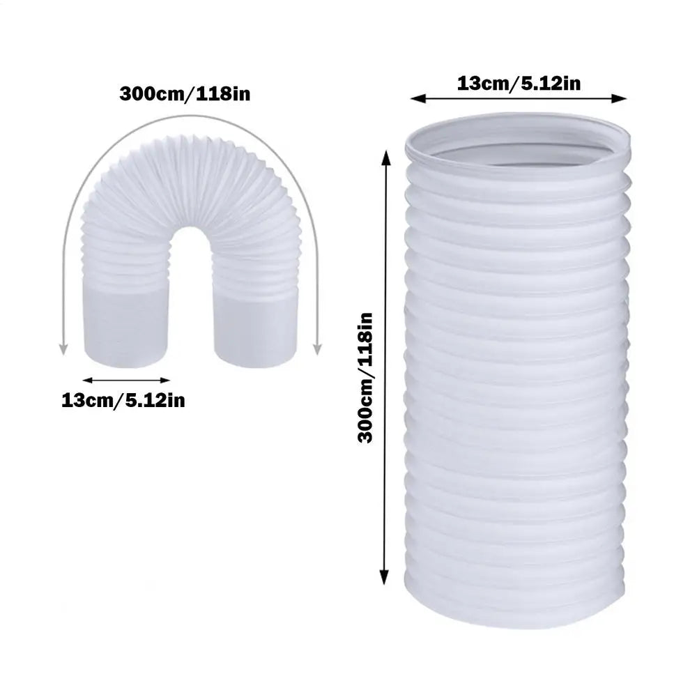 5.1/5.9" Diameter Portable AC Vent Hose Duct Outlet Mobile Air Conditioning Accessories Telescopic  Thickened Exhaust Pipe