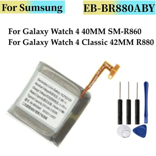 EB-BR880ABY Battery For Galaxy Watch 4 40MM SM-R860, Galaxy Watch 4 Classic 42MM R880 + Free Tools