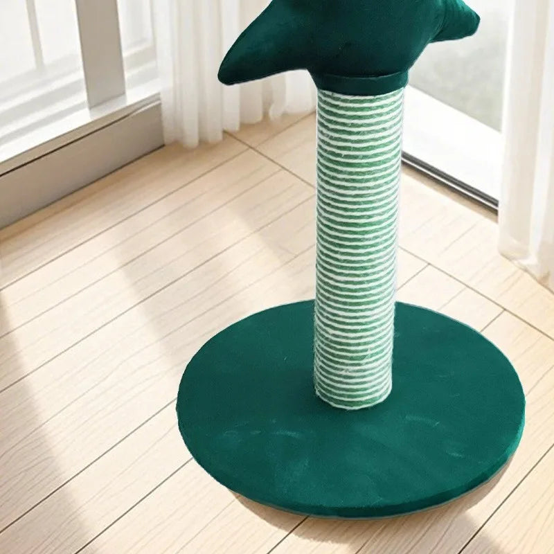 Christmas Tree Cat Scratching Post Sturdy Base Space Saving Durable Sisal Scratch Board Holiday Decor Cat Furniture Cat Tree