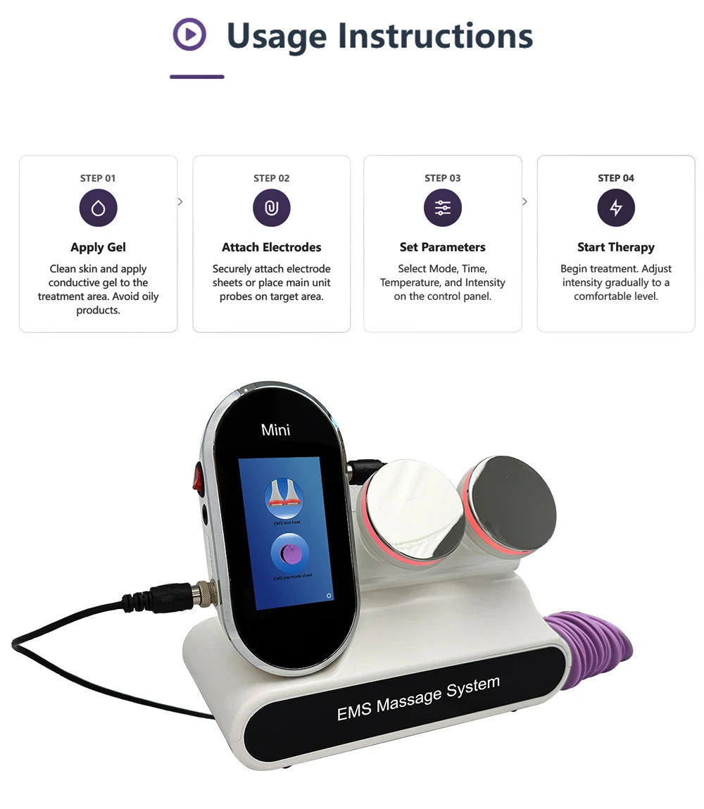 Microcurrent EMS Beauty Massage Device Body Care Relaxation Massager for Home and Spa Use