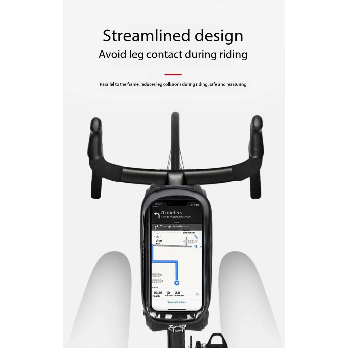 Bike Frame Bag, Waterproof Shockproof Touch Screen Bike Phone Holder, Handlebar Pouch, Cycling Accessories