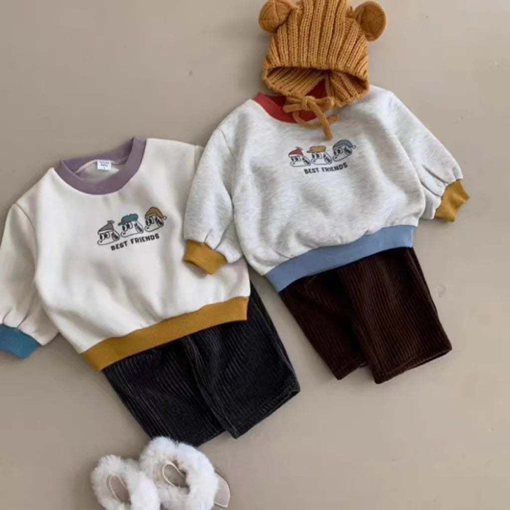 Baby Corduroy Harem Pants Autumn Winter Thicken Casual Pants Infant Toddler Solid Loose Pants Boy Girls Fashion Trousers