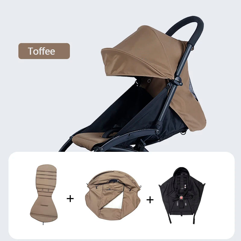 3Pcs /Set 175° Strollers Accessories Sunshade Covers Seat Cushion With Breathable Mesh Canopy Seat Liner Fit YOYO+/YOYO2/YOYA