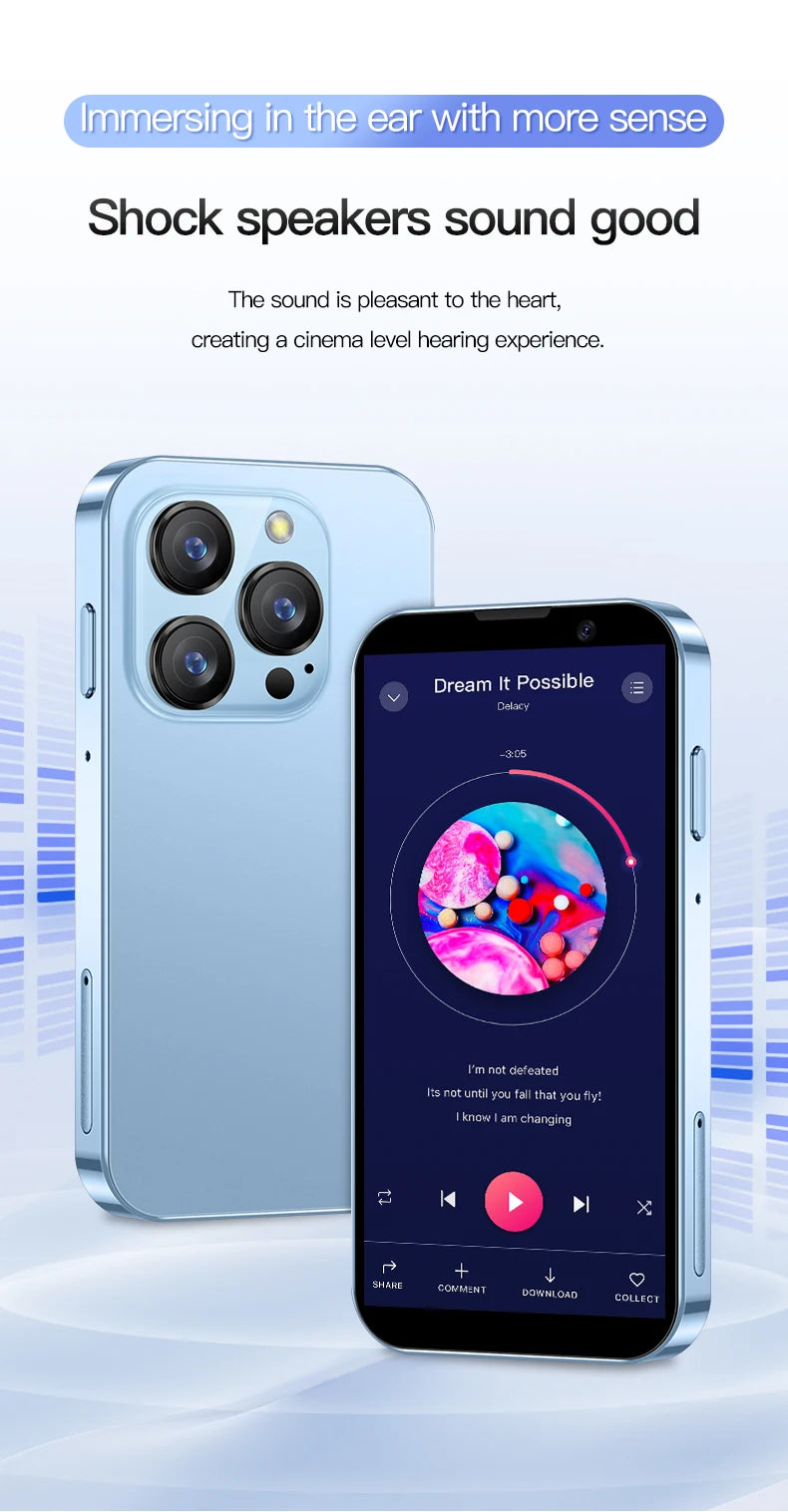 SERVO 16SE Ultra Mini Pocket Smartphone 16GB ROM 3G WCDMA Android 9.0 WiFi Dual SIM Face Unlock Play Store 3.0" Screen Cellphone