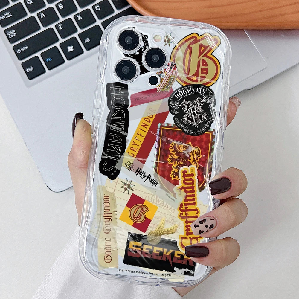 P-Potters Magic Label H-Harries Phone Case for Motorola Moto G84 G75 G60 G54 G53 G52 G45 G35 G34 Edge 50 E22 E15 5G 3D Wave Capa