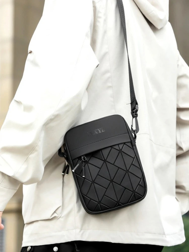 New Style Casual Diamond-patterned Single-shoulder Fashionable Mobile Phone Bag - Premium Men's and Women's Crossbody Small Bag