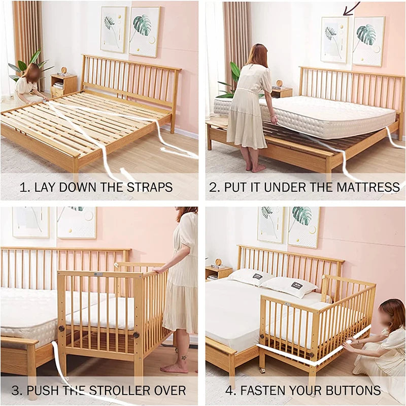 Mattress Connecting Strap Bed Bridge Twin Kit Adjustable Fixing Belt Sheet Fastener For Crib Baby Bed Connection Holder