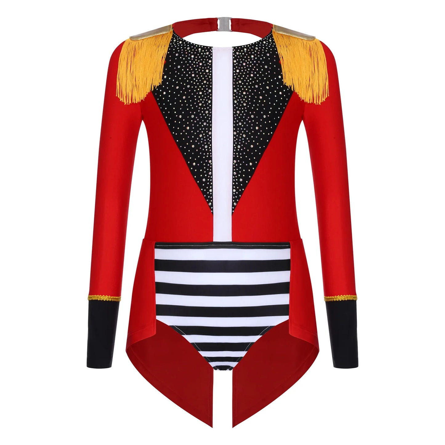 Halloween Costume Romper Circus Ringmaster Cosplay Carnival Party Shiny Sequins Leotard Dress Drum Majorette Magician Dress Up
