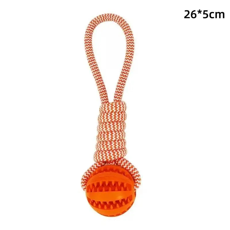 Pet Tug Rope Toy Durable Chewing Dental Health Ball for Interactive Fun Small Medium Dogs